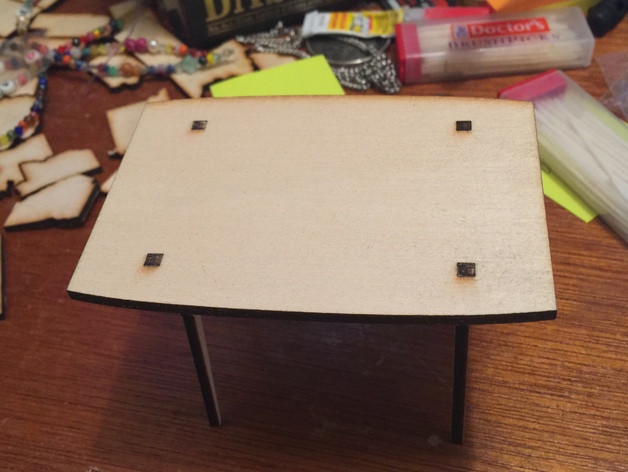 Laser Cut Miniature Modern Table