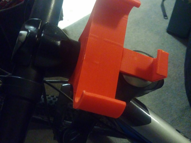 Bike phone holder (LG G3 w/case; FreeCAD file included)