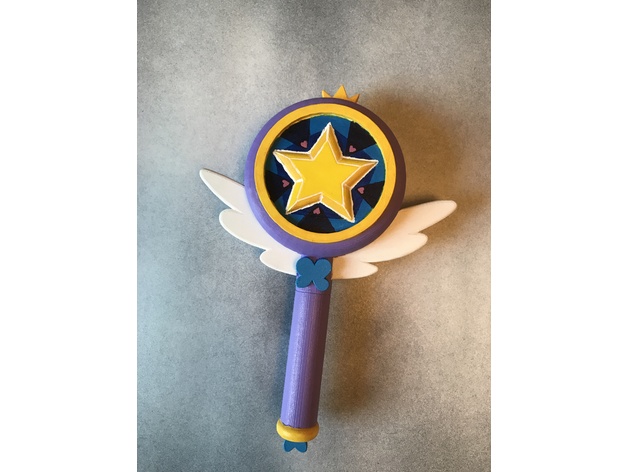 Star Butterfly Wand (Remix for small Printers)