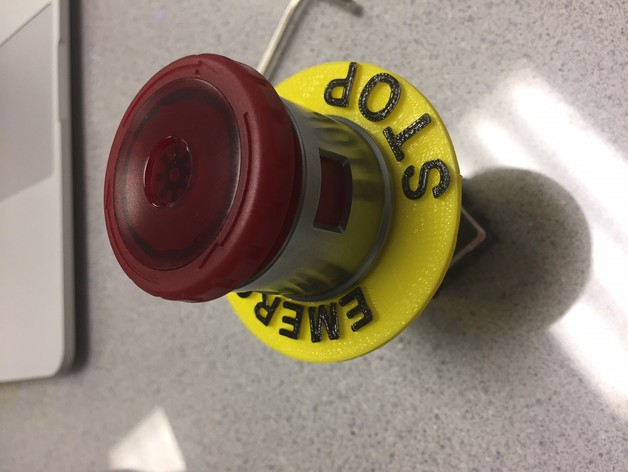 Backplate for a 30mm e-stop button