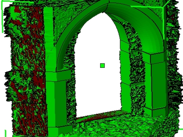 Gothic Game Tile - 45 degree corner with doorway (plus door STL as well)