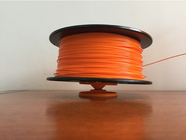 Horizontal filament holder for 50mm spool with skate board bearing