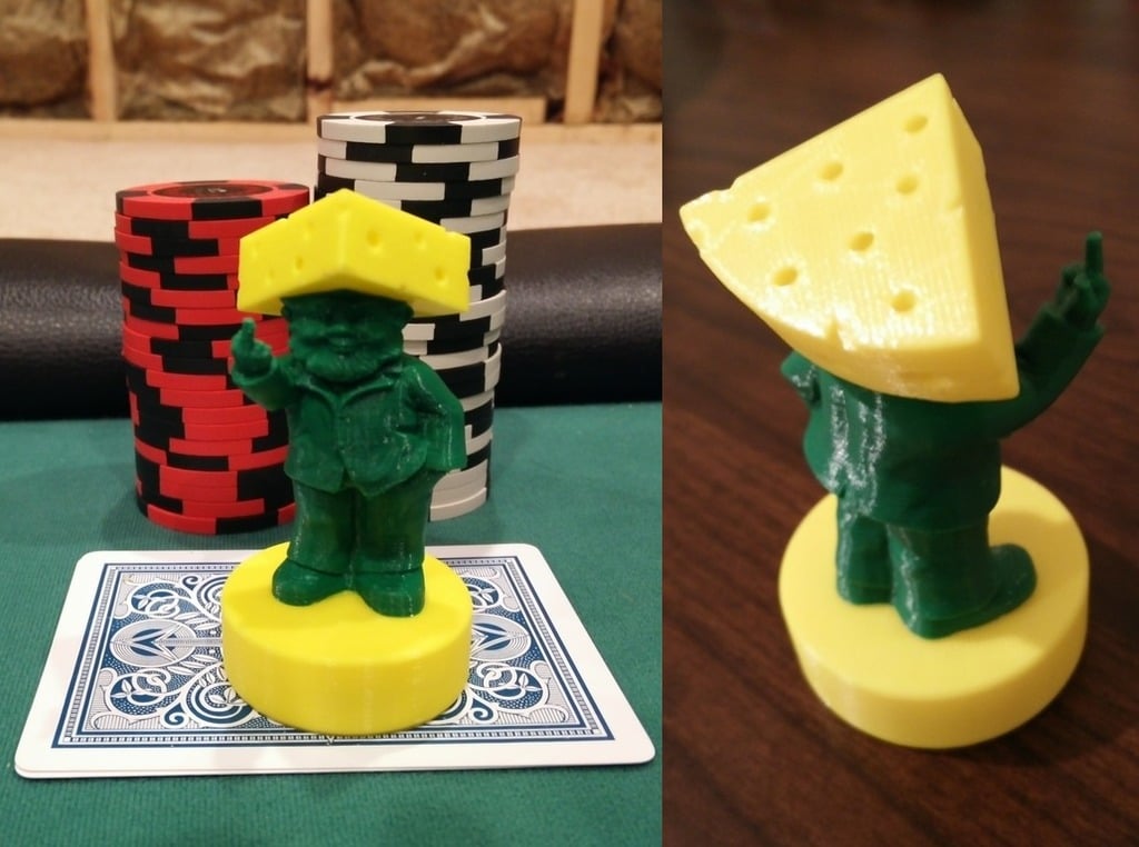 Rude Cheesehead Gnome Poker Card Capper - Green Bay Packers