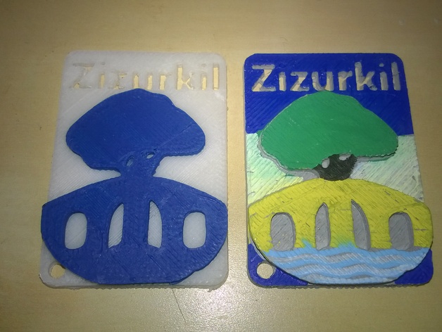 Es un llavero con el escudo del pueblo guipuzcoano de Zizurkil