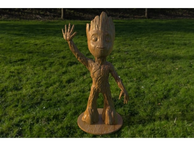 Baby Groot Standing Waving W Stand