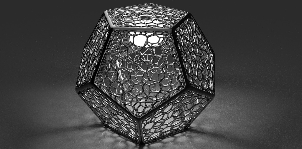 Voronoi Dodecahedron Light Shade