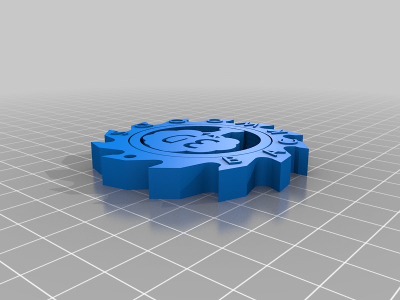Backwoods 3D Maker Coin/ Print in place Rotating Toy