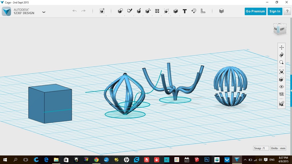 Autodesk 123D Design: Circular and Odd Shape Cages [ 818pm ]