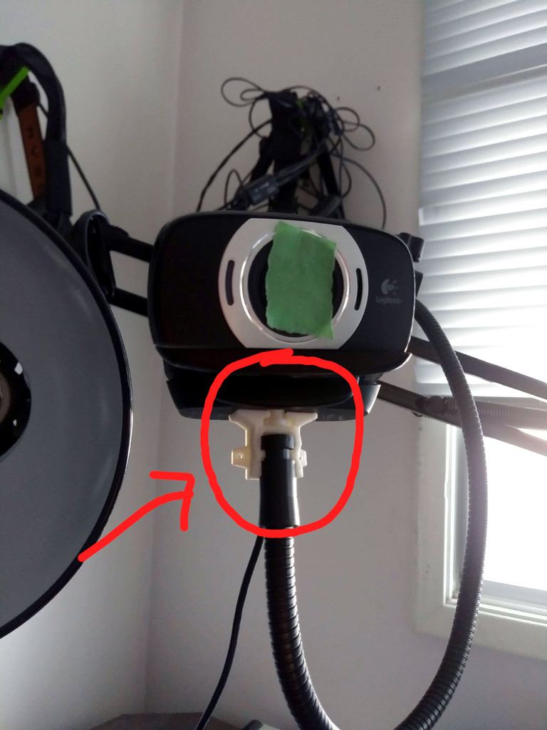 Flexible Mount Head for Microphone Wind Screen (9mm Connector)