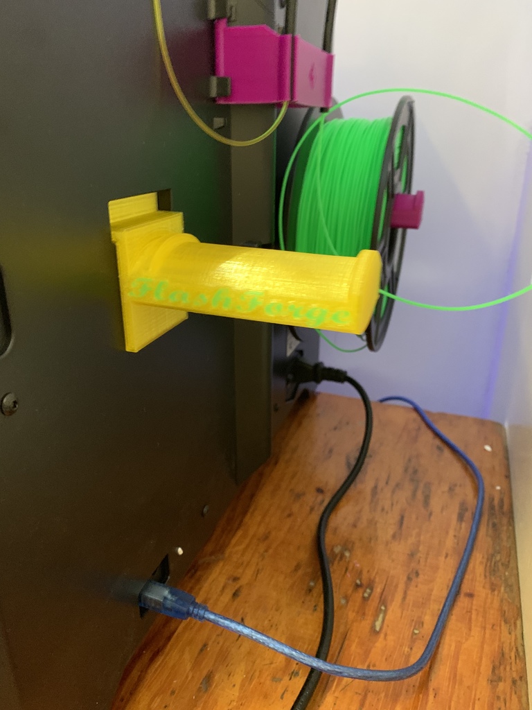 Dual Extrusion Spool Holder FlashForge Creator Pro Wide And Thin Style