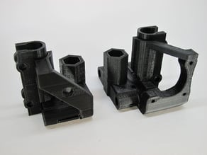 Improved X ends for Prusa with clamped rods