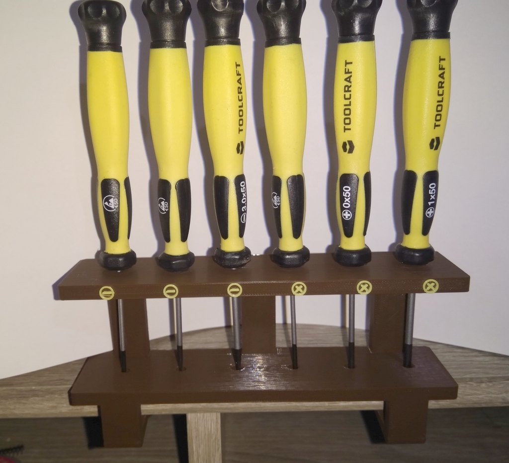 Screwdriver holder with snap-on
