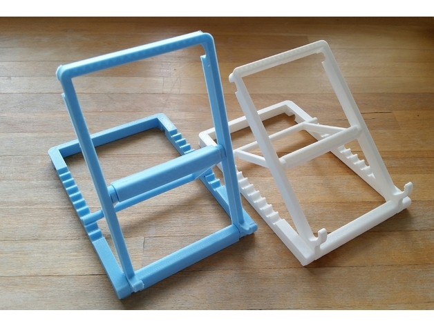 Adjustable-angle tablet/phone -stand with print in place hinges (Extra Steps)