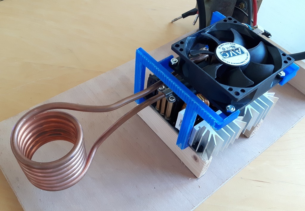 Cooling fan mounting for 1000W ZVS Induction Heating