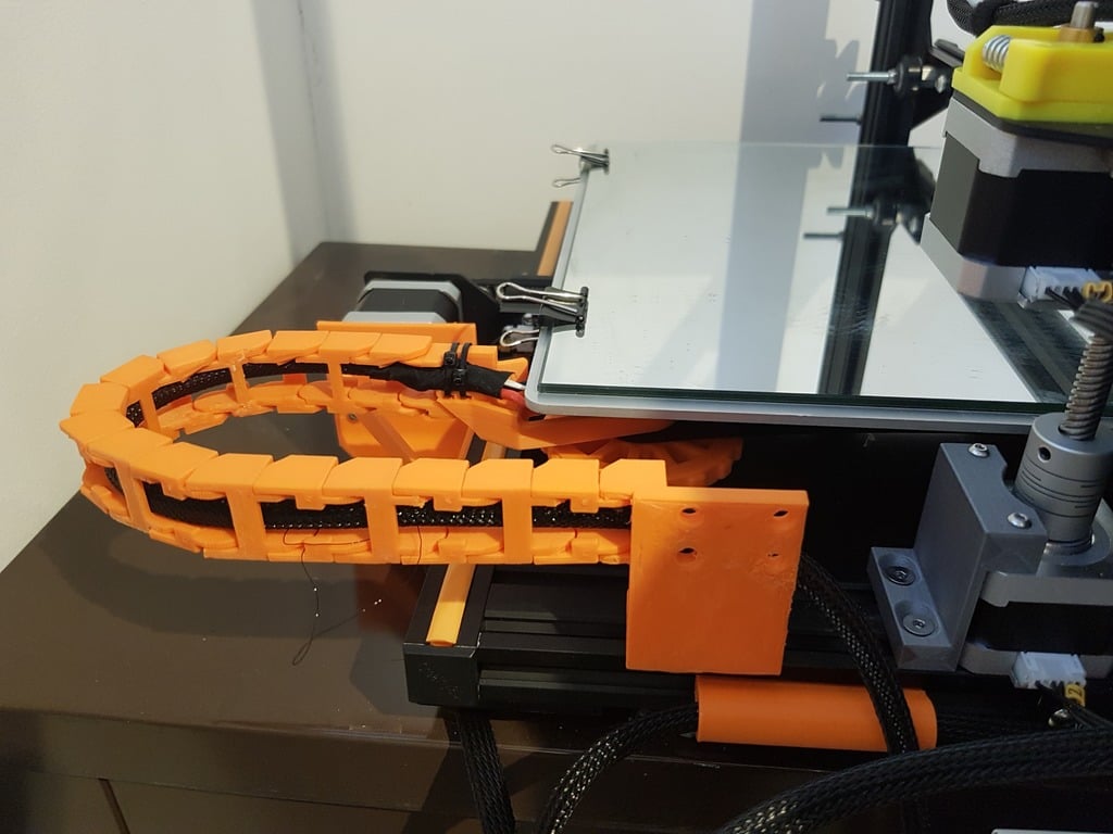 Creality CR-10 Y axis cable drag chain