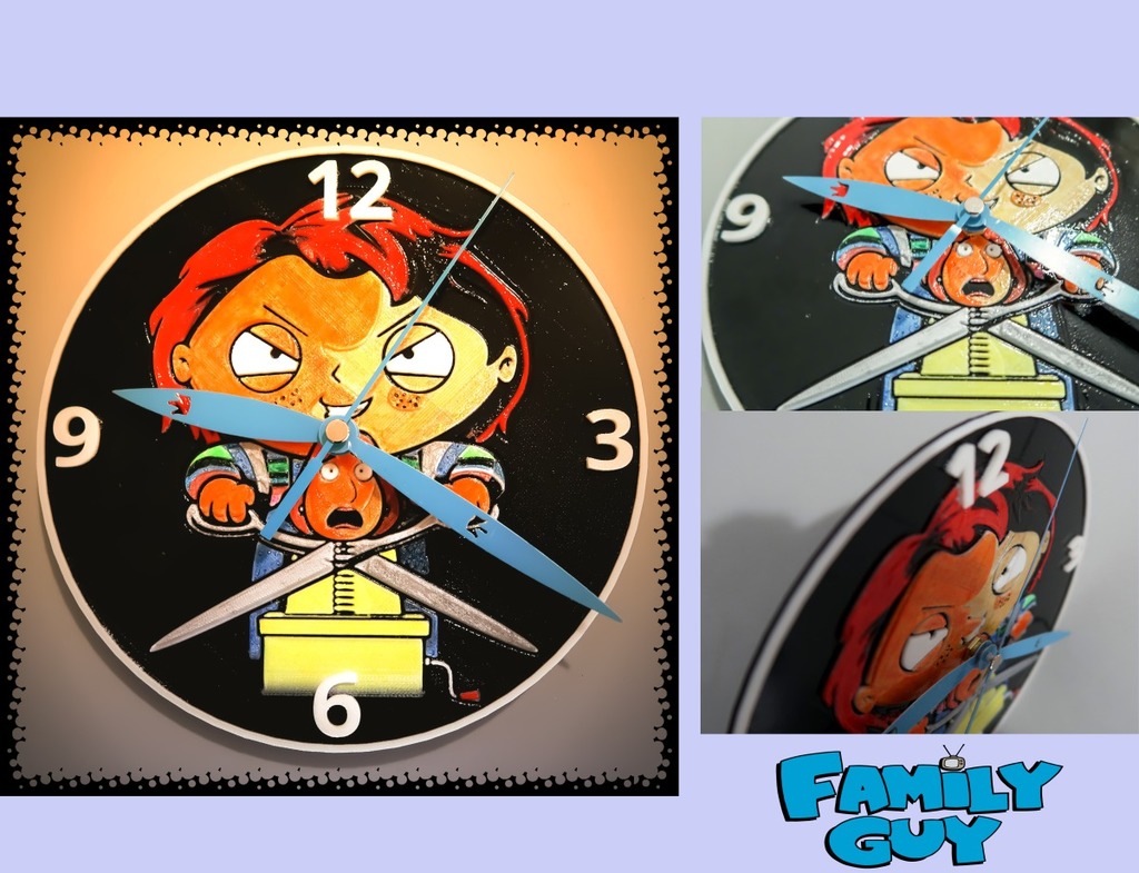 Reloj 3D PADRE DE FAMILIA (Chucky) 