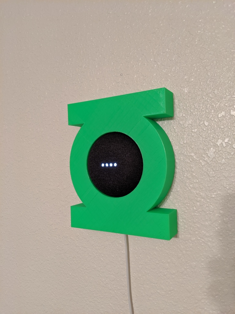 Gooogle Home Mini Green Lantern Wall Mount