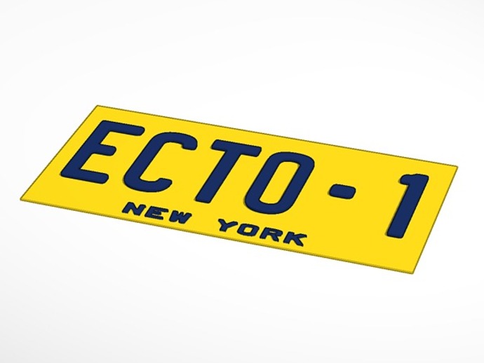 Ecto-1 Ghostbusters license plate