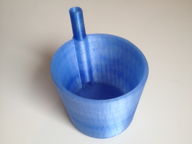 Cup with a build-in straw
