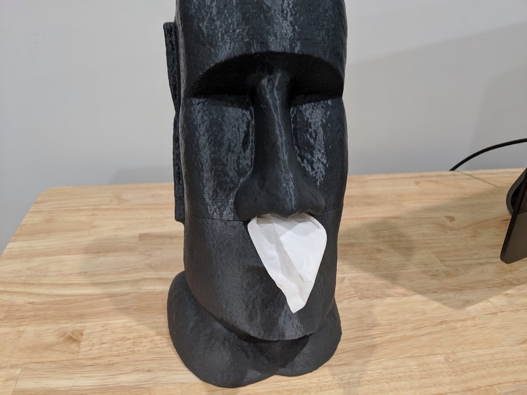 Moai Tissue Dispenser - split for printing