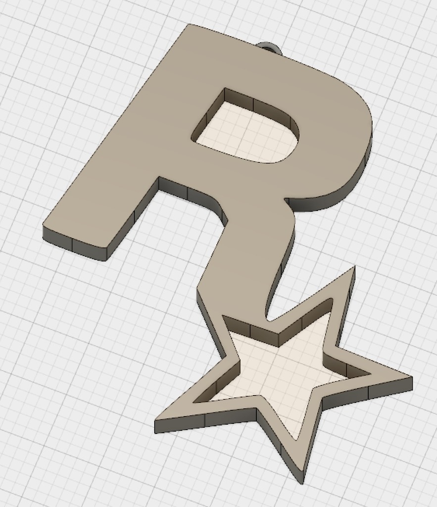 Rockstar Logo Keychain