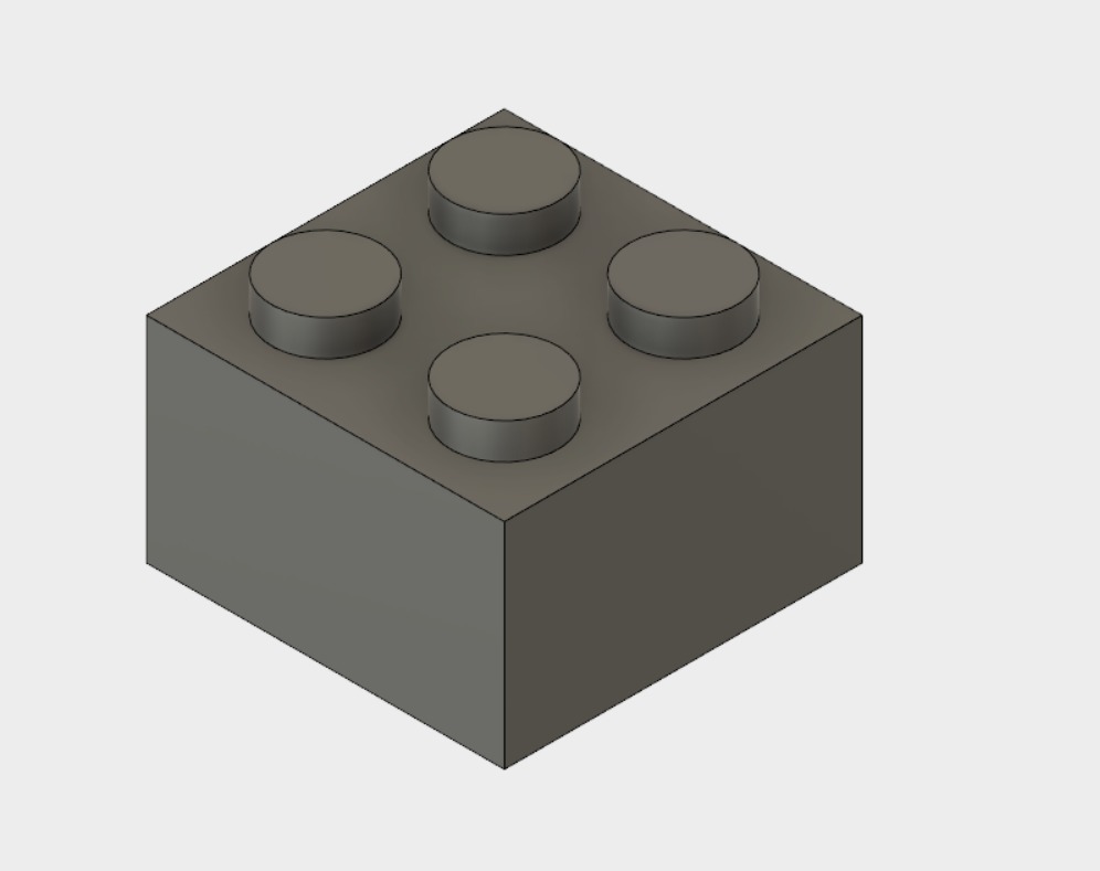Fusion 360 2x2 Lego Block Generator