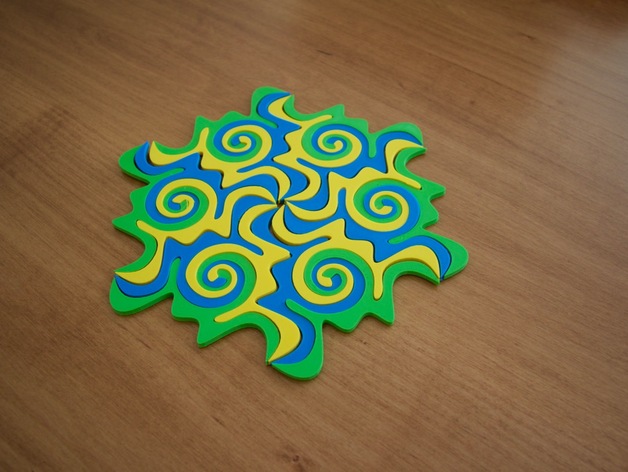 Twisted Escher Tessellation Puzzle