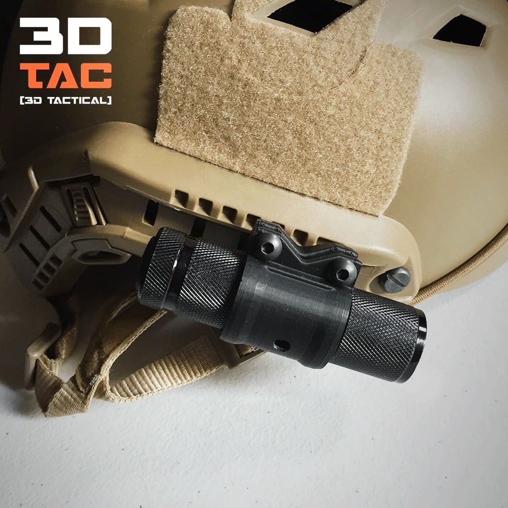 3DTAC / Airsoft Helmet Rail Flashlight Adapter