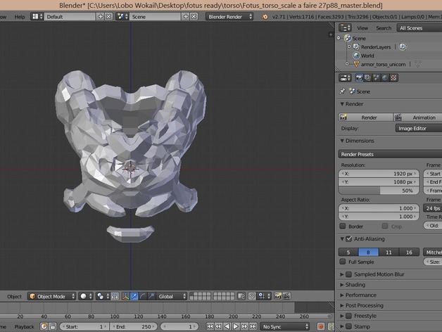 Halo 4 Fotus torso armor for 3D printer