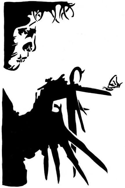 Edward Scissor Hands stencil