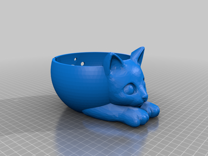Yarn bowl with cat