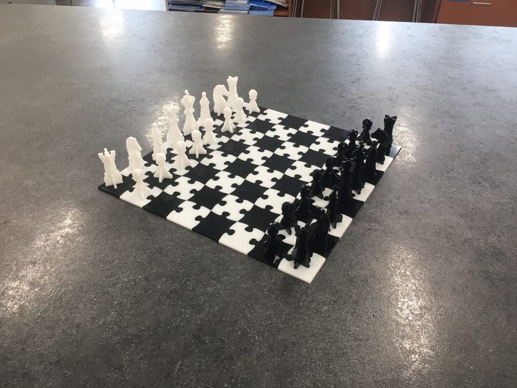 Puzzle Chess/Checker Board