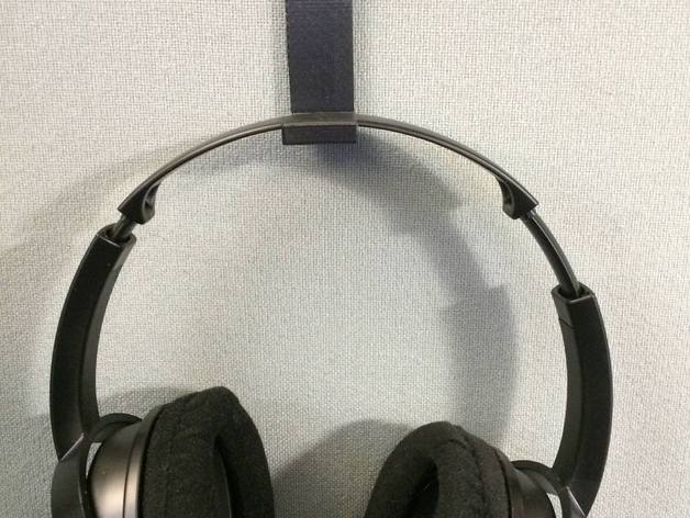 Headphone Holder for fabric cubicle wall