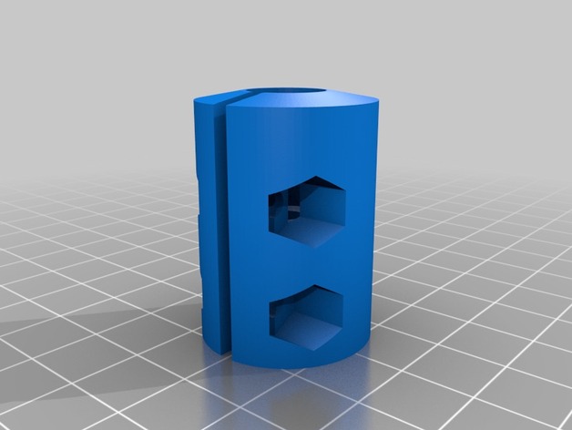 My Customized Parametric Rigid Coupler 12mm to 5mm on Mostly Printed CNC