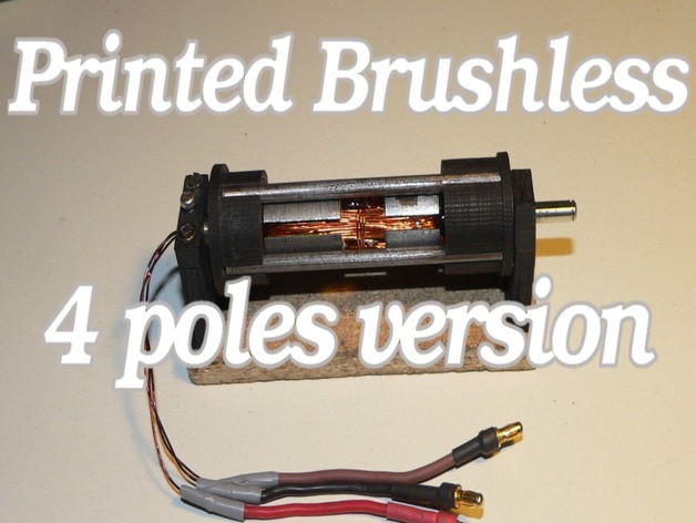 Printed Brushless Motor 4 poles