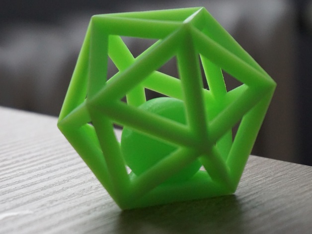 Icosahedron with ball inside