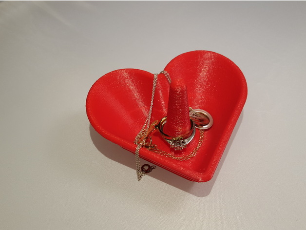 Heart Shaped Jewelry Bowl Ring Holder