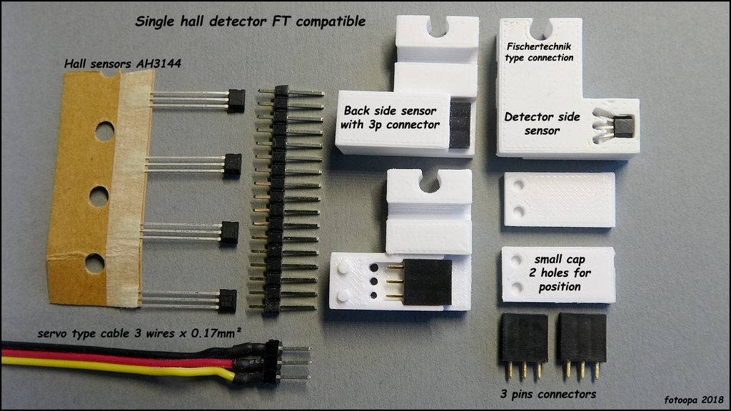 Single hall sensor module