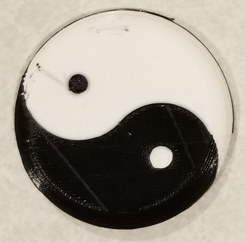 Taijitu (yin-yang symbol) dual extrusion test