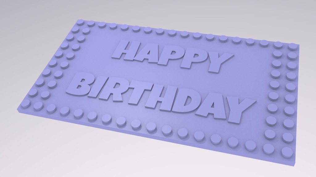 Brick Toy Customizable Birthday Card