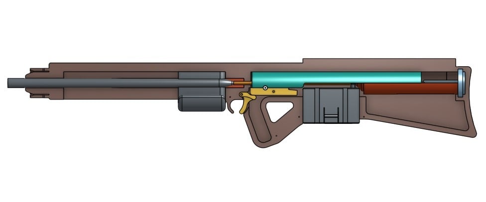3D printable airsoft gun
