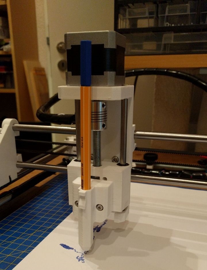 Penholder (Stabilo) for Drawing Machine and simple z-axis