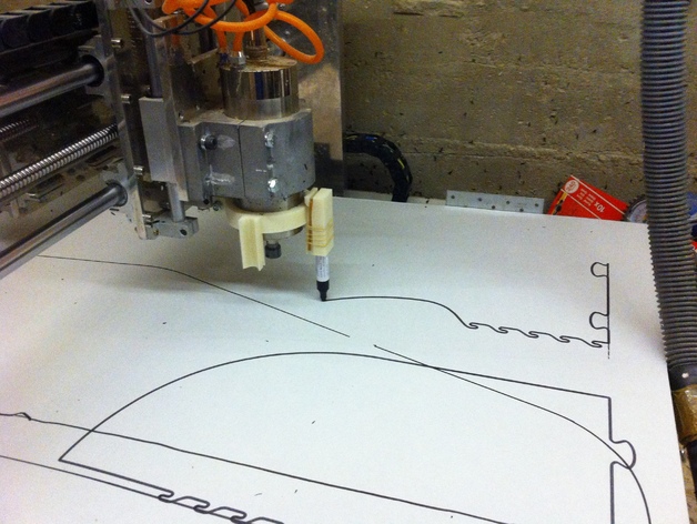 CNC as a plotter - 3D printed penn adapter