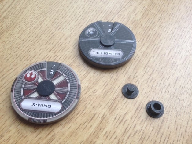 Star Wars X-Wing miniatures game maneuver disk/dial replacement rivets