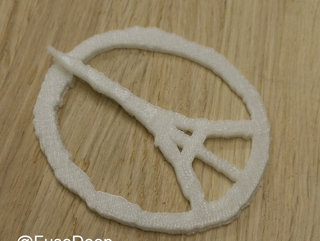 Paris Peace symbol - With clip/brooch.