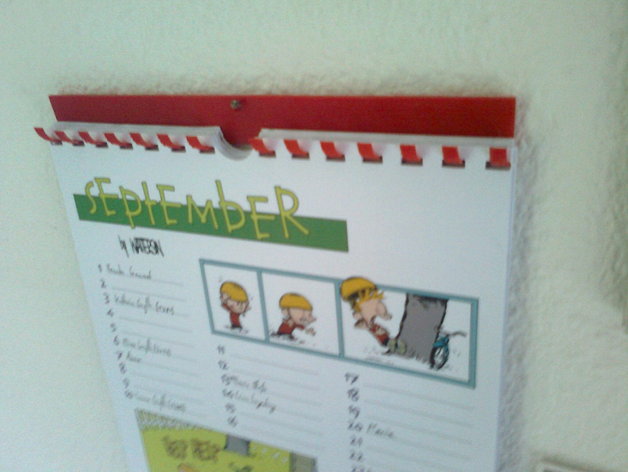 loose-leaf calendar mounting (Ringbindung Kalender Halterung)