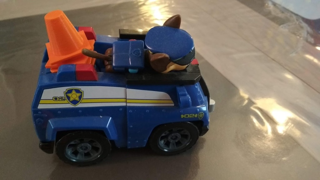 Traffic cone for Chase vehiculle Paw Patrol