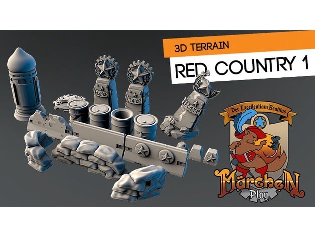 Image of Red country terrain set