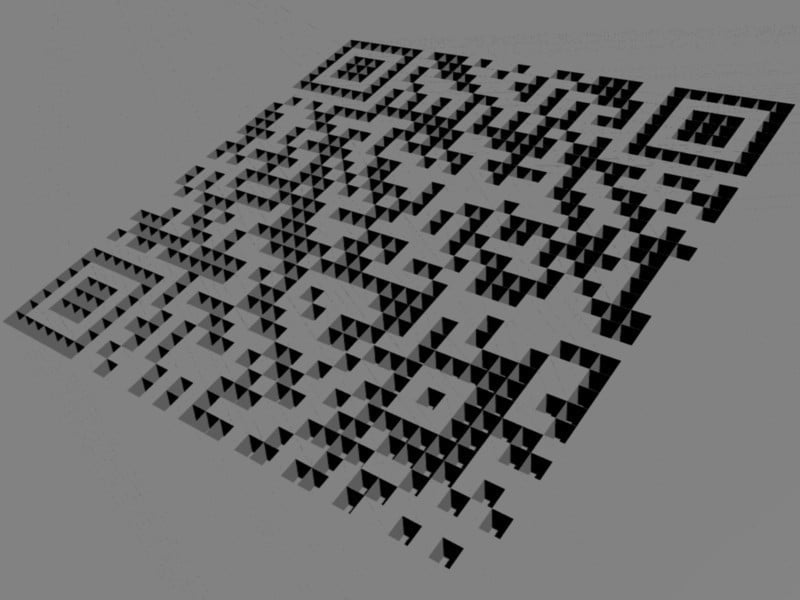 Parametric box with QR code for link