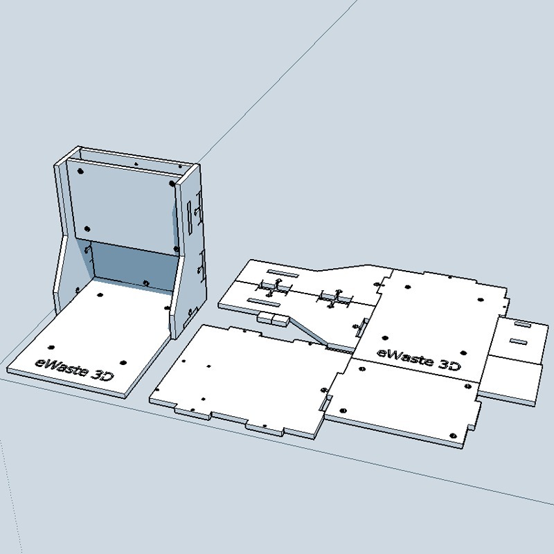 eWaste 3D Printer Lasercut Frame